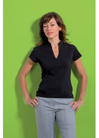 Kustom Kit KK770,Corporate short sleeve top v-neck mandarin collar