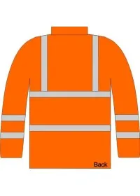 Custom Printed Hi Vis Coat Orange
