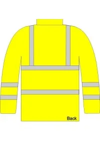 Hi Vis coat yellow back
