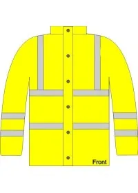 hi vis coat yellow front
