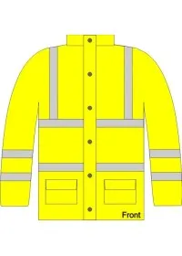 hi vis coat yellow front