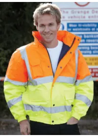 Yellow & Blue Hi Vis Bomber Jacket HVP218