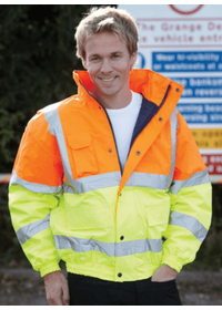 Yellow & Blue Hi Vis Bomber Jacket HVP218