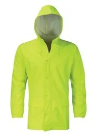 Unpadded Hi Vis yellow Waterproof Coat