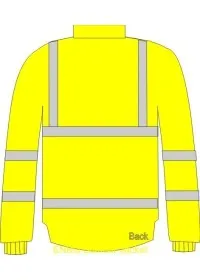 Personalised Hi Vis Bomber Jacket - Yellow