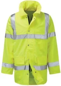Custom Printed Hi Vis Coat -Yellow