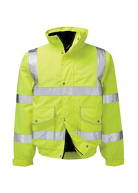 Hi Vis Premium Yellow Bomber Jacket