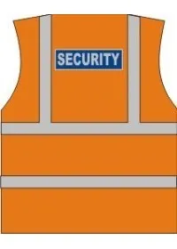 Orange Security hi vis vest