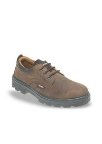 Brown 3 Eyelet Safety Shoe with Midsole, Himayalan-1411,