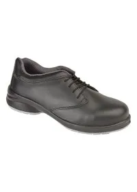 Ladies Black Star Lace Shoe, HIMALAYAN-2214,