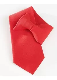 Red clip on tie