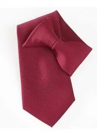 burgundy clip on Tie