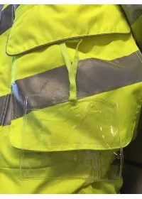 Id badge holder pocket