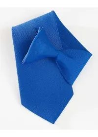 Royal blue clip on tie