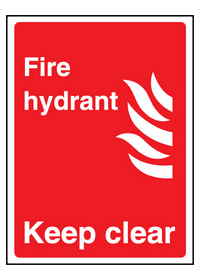 Fire hydrant keep clear sign