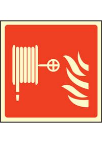 Fire hose symbol sign