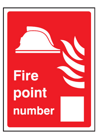 Fire point number sign