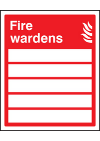 Fire wardens sign
