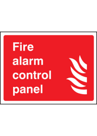 Fire alarm control panel sign