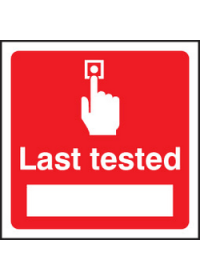 Last tested sign