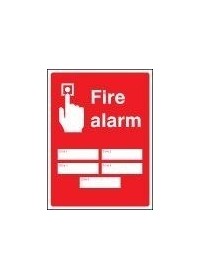 Fire alarm zones 5 sign