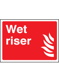 Wet riser sign