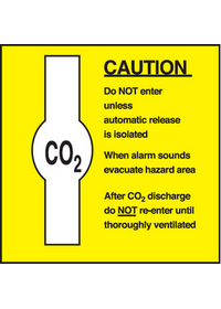 Caution Co2 sign