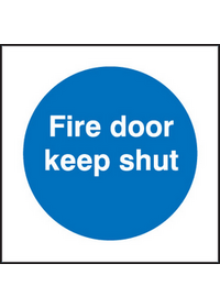 Fire door keep shut sign
