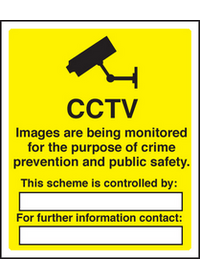 CCTV images being monitored sign