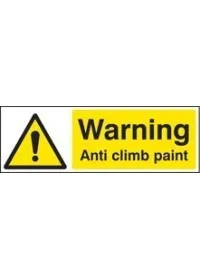 Warning anti climb paint sign
