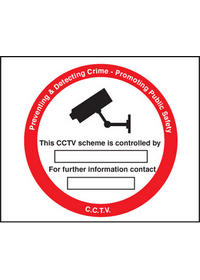 CCTV preventing & detecting crime sign