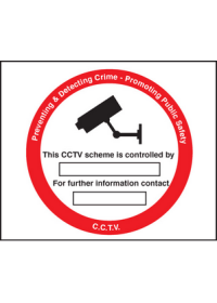 CCTV preventing & detecting crime sign