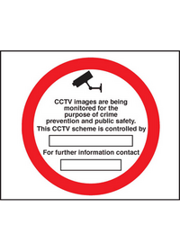 CCTV crime prevention & public sign