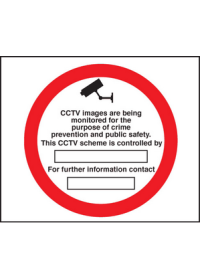CCTV crime prevention & public sign