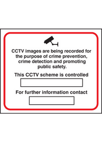 CCTV crime prevention & public sign