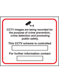 CCTV crime prevention & public sign