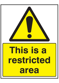This is a restricted area sign
