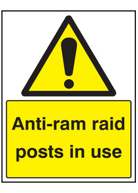 Anti ram posts in use sign