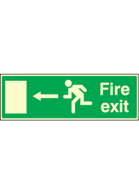 Fire exit left sign