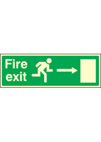 Fire exit right sign