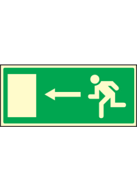 Fire exit left sign