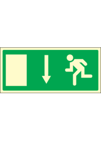 Fire exit down sign