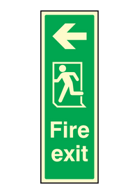 Fire exit left sign