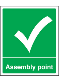 Assembly point sign