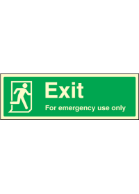 Exit for emergency use only sign