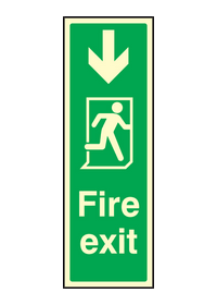 Fire exit down sign