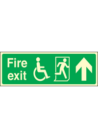 Disabled fire exit sign