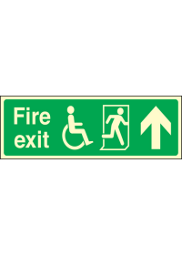 Disabled fire exit sign