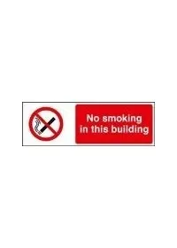 No smoking in this building sign