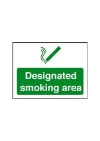 Designated smoking area sign